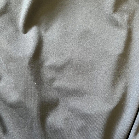 Athleta Shirrendipity Halter Swim Dress Women's Small Fitted Ruffle Gray Lined - Picture 6 of 7